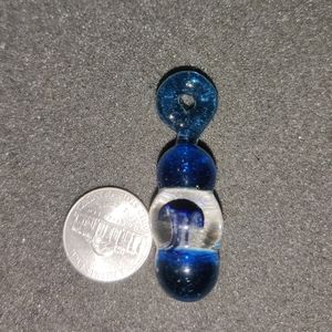 Blue sparkle jellyfish pendant